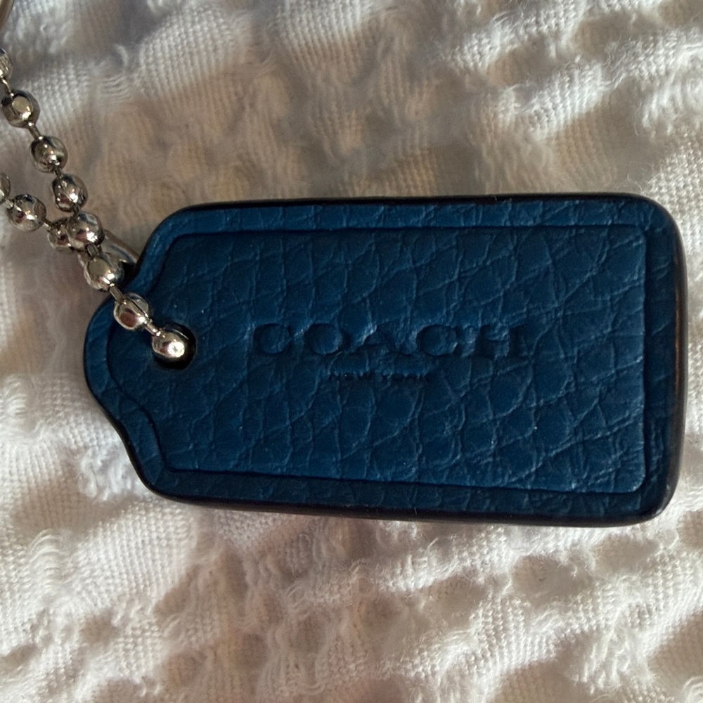 Coach Blue Double Zipper Leather Wristlet - Picture 3 of 7